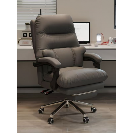 كرسي فاخر للمكتب باللون الرمادي مع وساده am-65